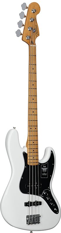 Fender Player II Jazz Electric Bass, with Maple Fingerboard, Polar White, Body Left Front