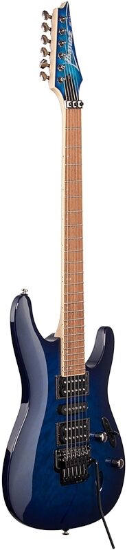 Ibanez S670QM Electric Guitar, Sapphire Blue, Body Left Front