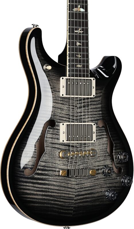 PRS Paul Reed Smith McCarty 594 Hollowbody II 10-Top Electric Guitar (with Case), Charcoal Burst, Serial Number 0278631, Full Left Front