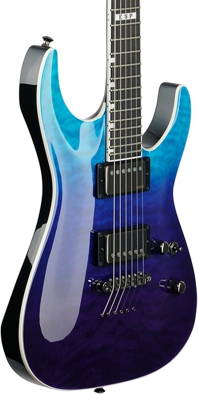 ESP EII Horizon NTII Electric Guitar (with Case), Blue Purple Gradation, Serial Number ES8620203, Full Left Front