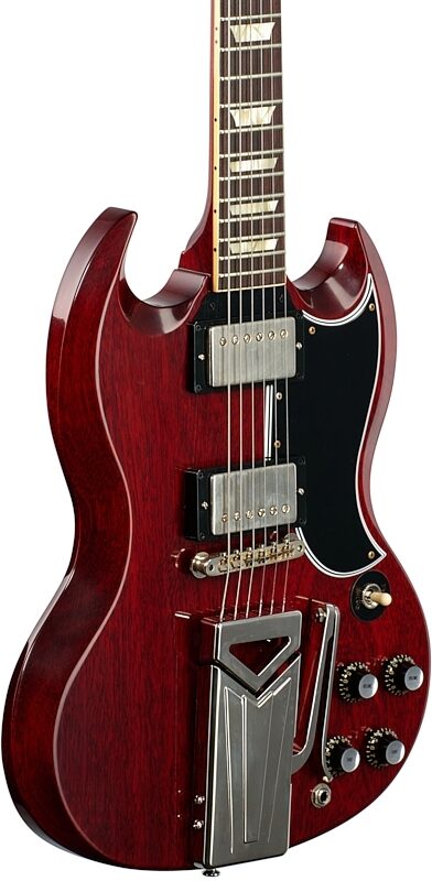 Gibson Custom 60th Anniversary Les Paul SG Standard VOS Electric Guitar (with Case), Cherry Red, 18-Pay-Eligible, Serial Number 104491, Full Left Front