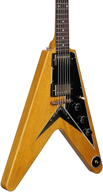 Gibson Custom 1958 Korina Flying V Electric Guitar (with Case), Black Pickguard, Serial Number 811110, Full Left Front