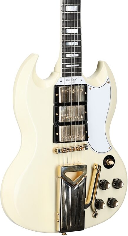 Gibson Custom 60th Anniversary 1961 Les Paul SG Custom VOS Electric Guitar (with Case), Classic White, 18-Pay-Eligible, Serial Number 107441, Full Left Front