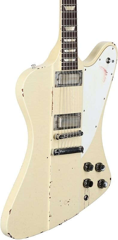 Gibson Custom Johnny Winter 1964 Firebird V Electric Guitar (with Case), Polaris White, Serial Number JWFB014, Full Left Front