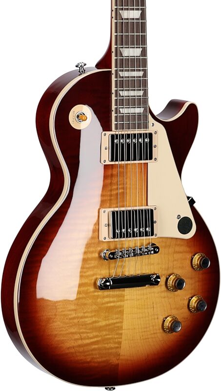 Gibson Exclusive '60s Les Paul Standard AAA Flame Top Electric Guitar (with Case), Bourbon Burst, Serial Number 229110176, Full Left Front