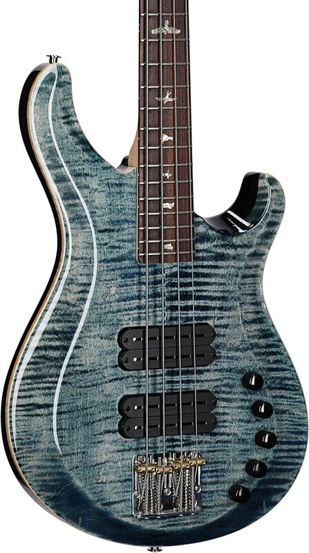 PRS Paul Reed Smith Grainger Electric Bass (with Case), Faded Whale Blue, Serial Number 0334264, Full Left Front