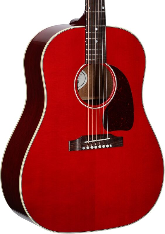 Gibson J-45 Standard Acoustic-Electric Guitar (with Case), Cherry, Serial Number 20702011, Full Left Front