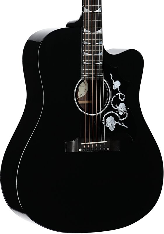 Gibson Dave Mustaine Songwriter Acoustic Electric Guitar (with Case), Ebony, Serial Number 21542020, Full Left Front