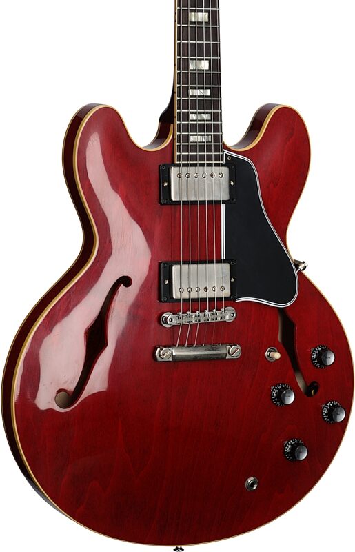 Gibson Custom '64 ES-335 Reissue VOS Electric Guitar (with Case), 60s Cherry, 18-Pay-Eligible, Serial Number 121185, Full Left Front
