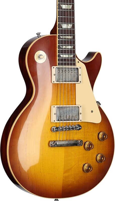 Gibson Custom 1958 Les Paul Standard Reissue Electric Guitar (with Case), Iced Tea Burst, 18-Pay-Eligible, Serial Number 821149, Full Left Front