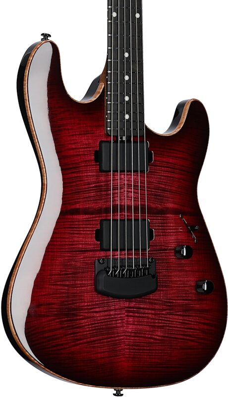 Ernie Ball Music Man Sabre HT Electric Guitar (with Mono Gig Bag), Raspberry Burst, Serial Number H03922, Full Left Front
