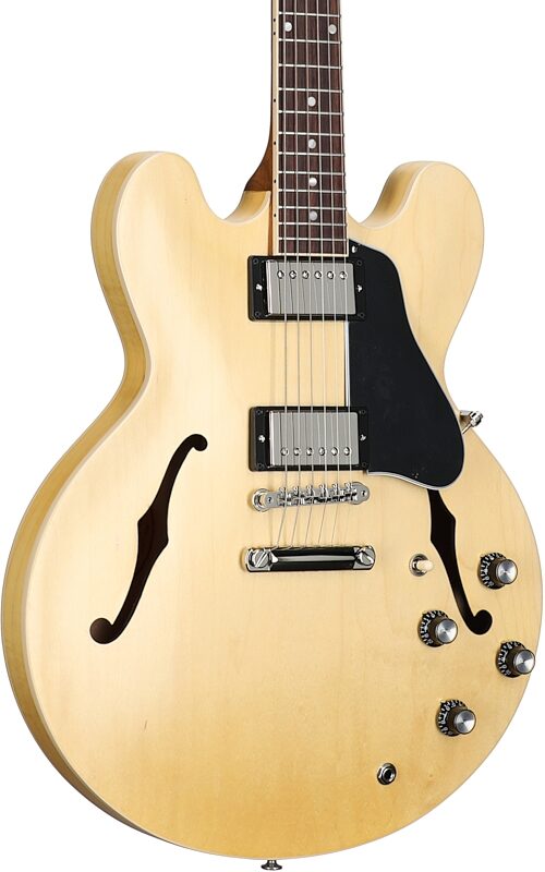 Gibson ES-335 Dot Satin Electric Guitar (with Case), Vintage Natural, Serial Number 230020394, Full Left Front