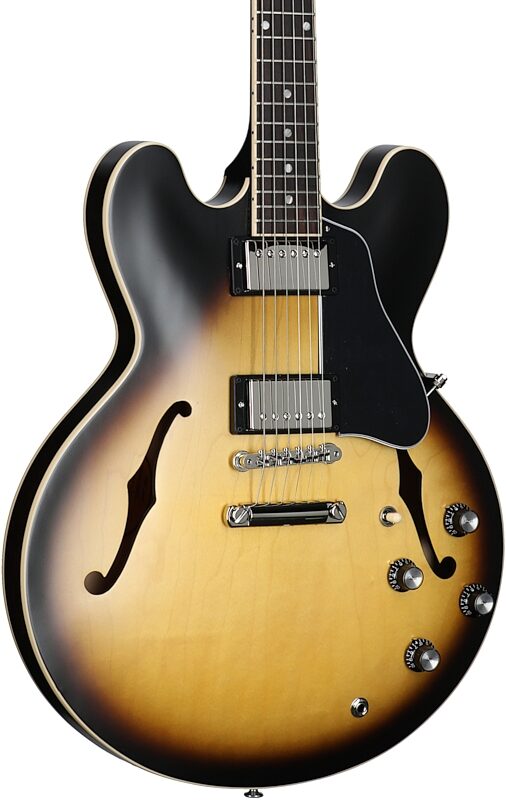 Gibson ES-335 Dot Satin Electric Guitar (with Case), Vintage Burst, Serial Number 230420307, Full Left Front
