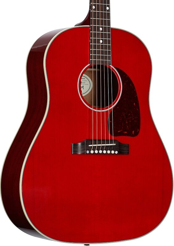 Gibson J-45 Standard Acoustic-Electric Guitar (with Case), Cherry, Serial Number 23422002, Full Left Front