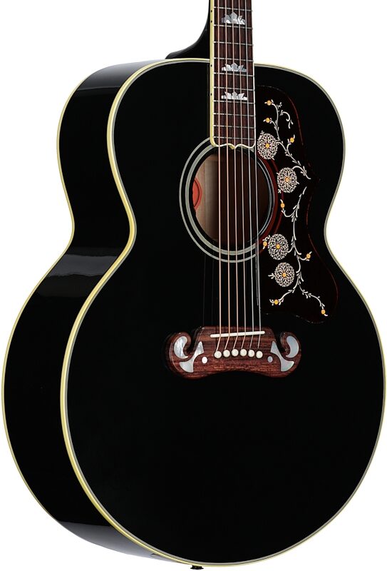 Gibson Elvis Presley SJ-200 Jumbo Acoustic-Electric Guitar (with Case), Ebony, Serial Number 23492076, Full Left Front
