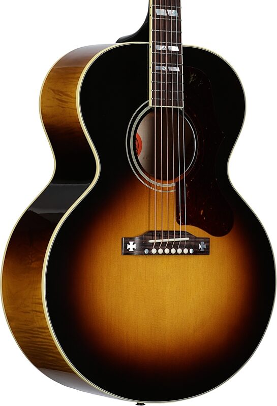 Gibson J-185 Original Acoustic-Electric Guitar (with Case), Vintage Sunburst, Serial Number 23552008, Full Left Front
