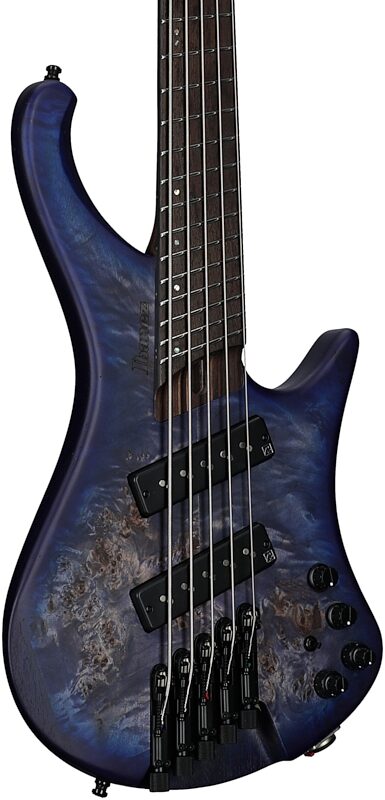 Ibanez EHB1505MS Bass Guitar, 5-String (with Gig Bag), Pacific Blue Burst, Serial Number 211P01I221008010, Full Left Front