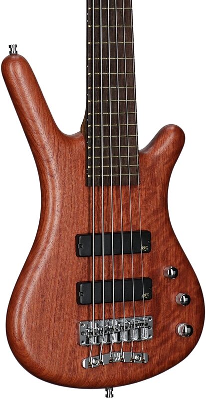 Warwick GPS Corvette Standard 6 Electric Bass, 6-String (with Gig Bag), Bubinga, Serial Number GPS A 011085-23, Full Left Front