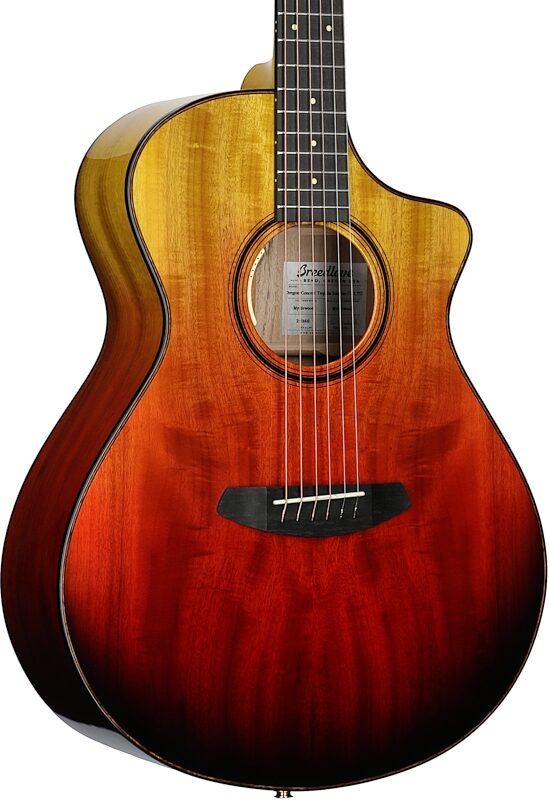 Breedlove Oregon Limited Edition Concert CE Acoustic Guitar (with Case), Tequila Sunrise, Serial Number 28360, Full Left Front