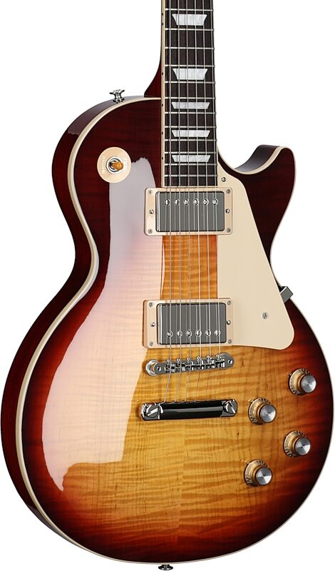 Gibson Exclusive '60s Les Paul Standard AAA Flame Top Electric Guitar (with Case), Bourbon Burst, Serial Number 210930370, Full Left Front