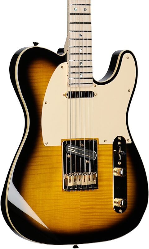 Fender Richie Kotzen Telecaster Electric Guitar (Maple Fingerboard), Brown Sunburst, Serial Number JD22024450, Full Left Front