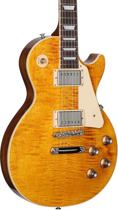 Gibson Les Paul Standard 60s Custom Color Electric Guitar, Figured Top (with Case), Honey Amber, Serial Number 219130262, Full Left Front