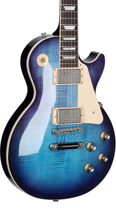 Gibson Les Paul Standard 60s Custom Color Electric Guitar, Figured Top (with Case), Blueberry Burst, Serial Number 221930346, Full Left Front