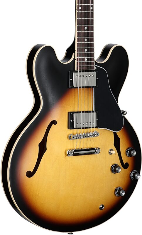 Gibson ES-335 Dot Satin Electric Guitar (with Case), Vintage Burst, Serial Number 226330003, Full Left Front
