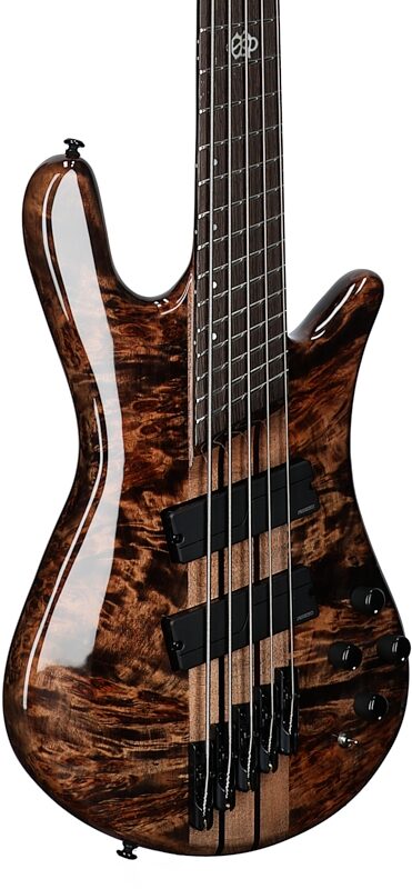 Spector NS Dimension Multi-Scale 5-String Bass Guitar (with Bag), Super Faded Black, Serial Number 21W231694, Full Left Front