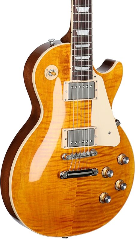 Gibson Les Paul Standard 60s Custom Color Electric Guitar, Figured Top (with Case), Honey Amber, Serial Number 222030323, Full Left Front