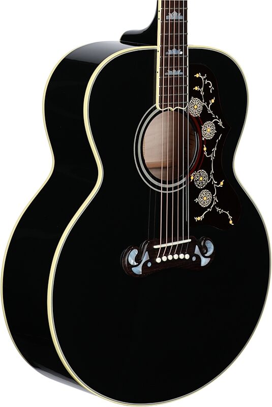 Gibson Elvis Presley SJ-200 Jumbo Acoustic-Electric Guitar (with Case), Ebony, Serial Number 23033039, Full Left Front