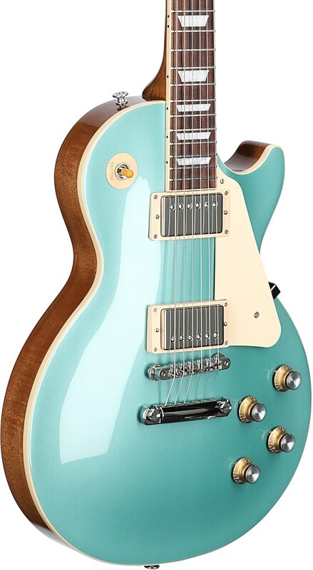 Gibson Les Paul Standard 50s Custom Color Electric Guitar, Plain Top (with Case), Inverness Green, Serial Number 222130110, Full Left Front