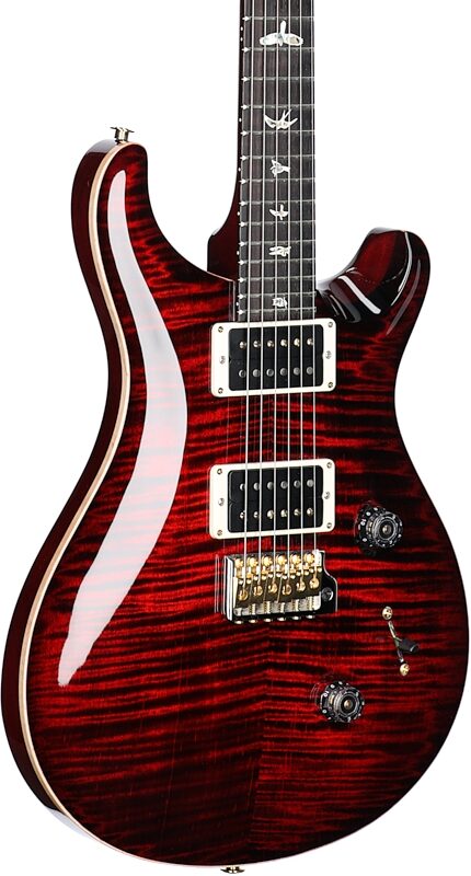 PRS Paul Reed Smith Custom 24 Pattern Thin 10-Top Electric Guitar (with Case), Fire Red Burst, Serial Number 0372871, Full Left Front