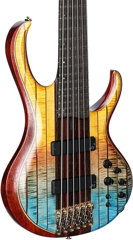 Ibanez Premium BTB1936 Bass Guitar (with Gig Bag), Sunset Fade Low Gloss, Serial Number 211P01230912058, Full Left Front