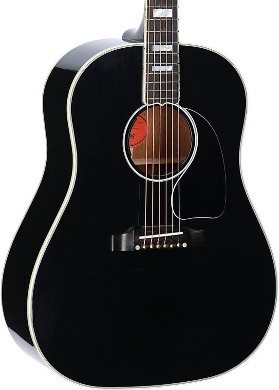 Gibson Custom J-45 Acoustic-Electric Guitar (with Case), Ebony, Serial Number 22963031, Full Left Front