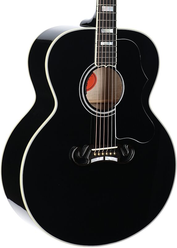 Gibson Custom Shop SJ200 Custom Jumbo Acoustic-Electric Guitar (with Case), Ebony, Serial Number 23173025, Full Left Front