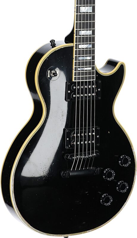 Gibson Custom Kirk Hammett 1989 Les Paul Custom Electric Guitar (with Case), Ebony, Serial Number Kh100, Full Left Front