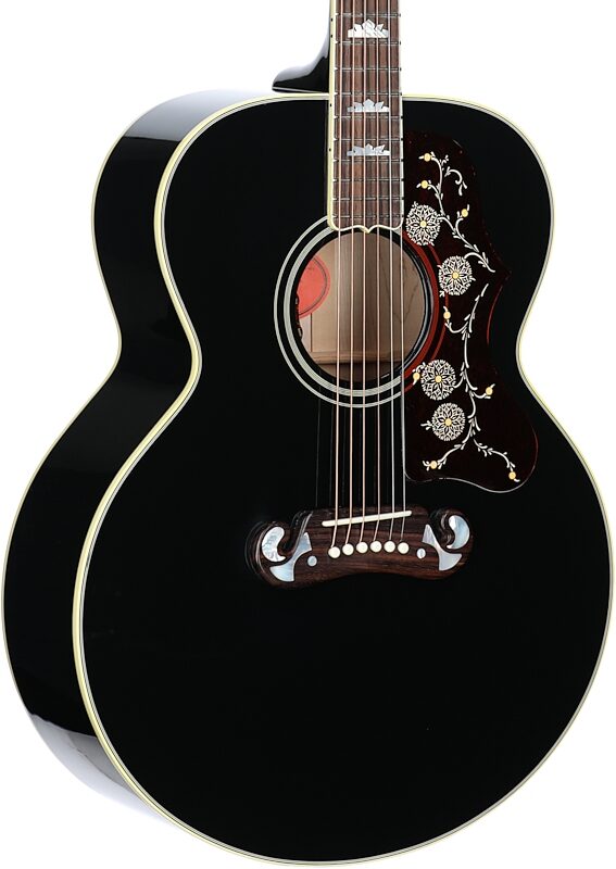 Gibson Elvis Presley SJ-200 Jumbo Acoustic-Electric Guitar (with Case), Ebony, Serial Number 23193073, Full Left Front