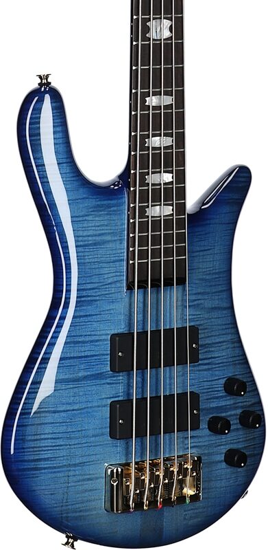 Spector Euro5 LT Electric Bass, 5-String (with Gig Bag), Blue Fade Gloss, Serial Number 21NB 20543, Full Left Front