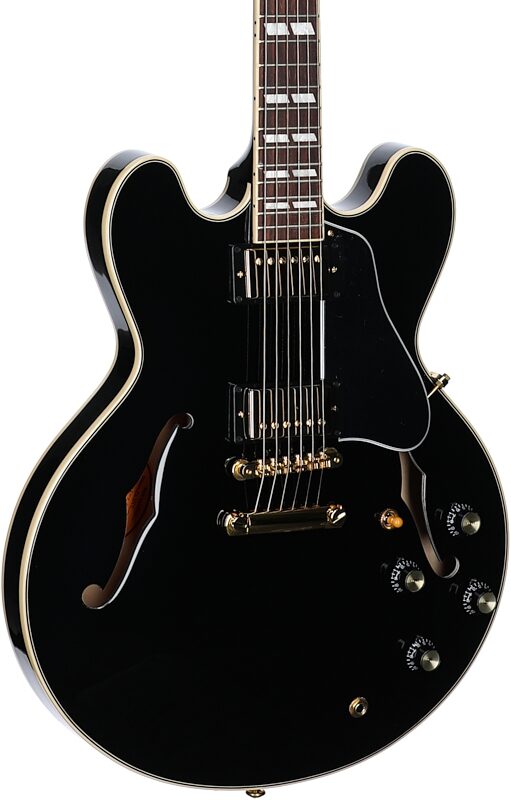 Gibson Limited Edition ES-345 Electric Guitar (with Case), Ebony, Serial Number 208020264, Full Left Front