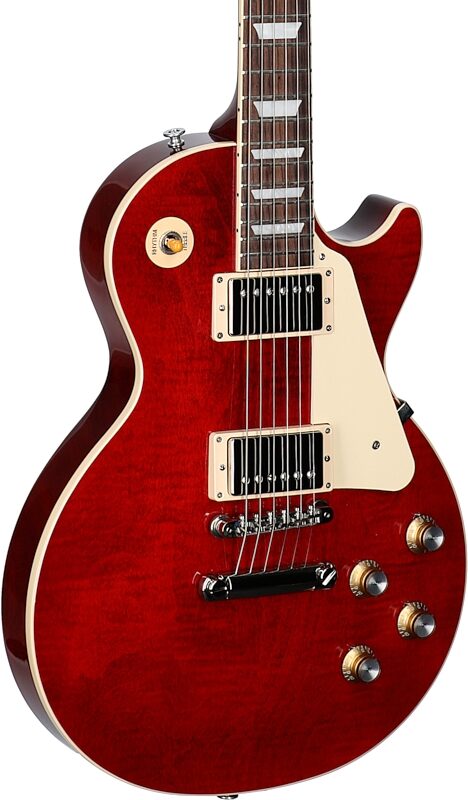 Gibson Les Paul Standard 60s Custom Color Electric Guitar, Figured Top (with Case), Cherry, Serial Number 223030203, Full Left Front