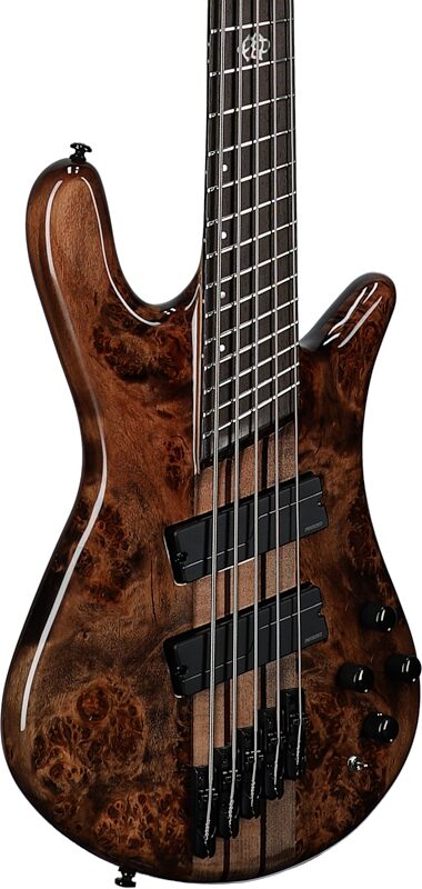 Spector NS Dimension Multi-Scale 5-String Bass Guitar (with Bag), Super Faded Black, Serial Number 21W231698, Full Left Front