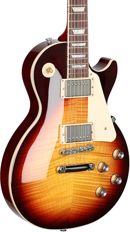 Gibson Exclusive '60s Les Paul Standard AAA Flame Top Electric Guitar (with Case), Bourbon Burst, Serial Number 226330352, Full Left Front