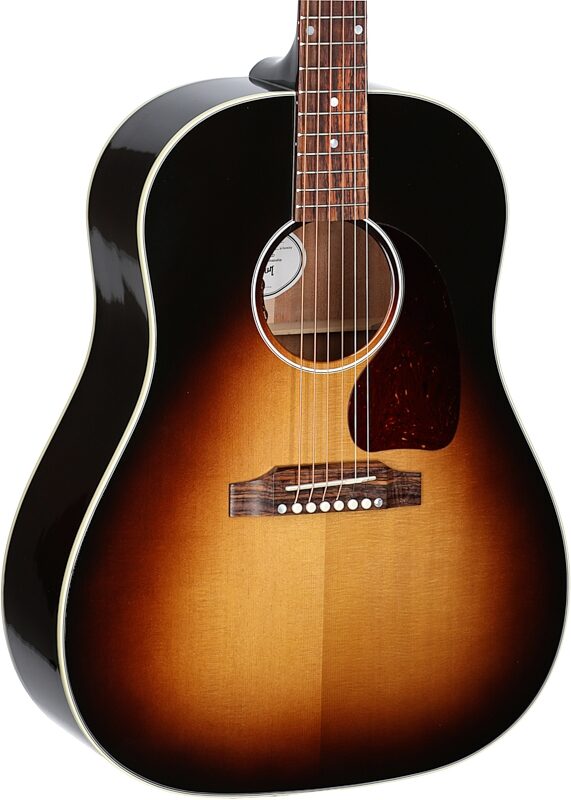 Gibson J-45 Standard Acoustic-Electric Guitar (with Case), Vintage Sunburst, Serial Number 23473164, Full Left Front