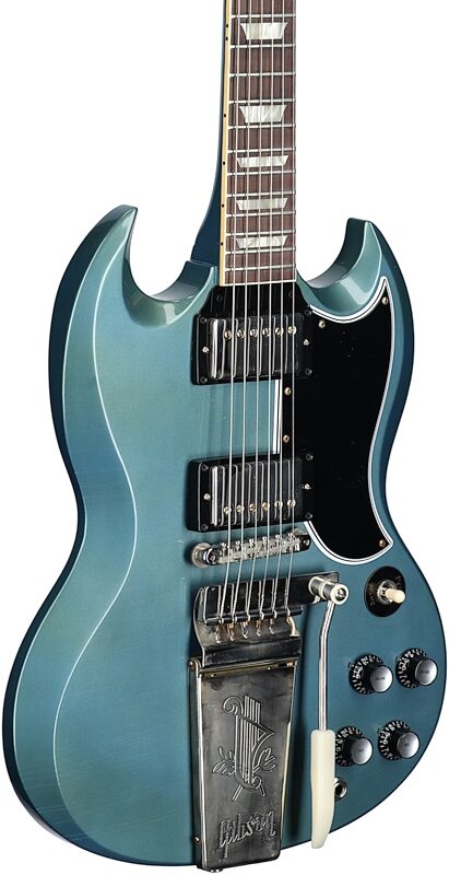Gibson Custom 1964 SG Maestro Murphy Lab Ultra Light Age (with Case), Pelham Blue, Serial Number 400134, Full Left Front