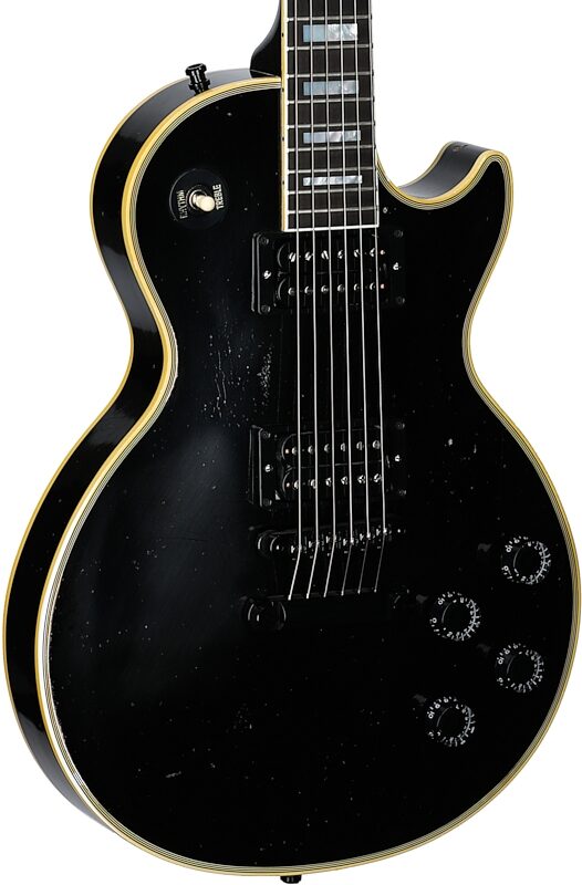 Gibson Custom Kirk Hammett 1989 Les Paul Custom Electric Guitar (with Case), Ebony, Serial Number KH 084, Full Left Front