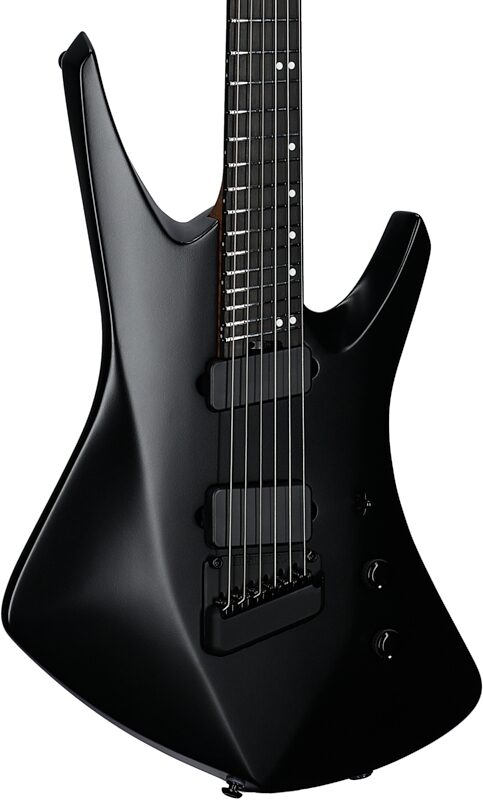 Ernie Ball Music Man Kaizen 6 Electric Guitar (with Case), Apollo Black, Serial Number S10241, Full Left Front