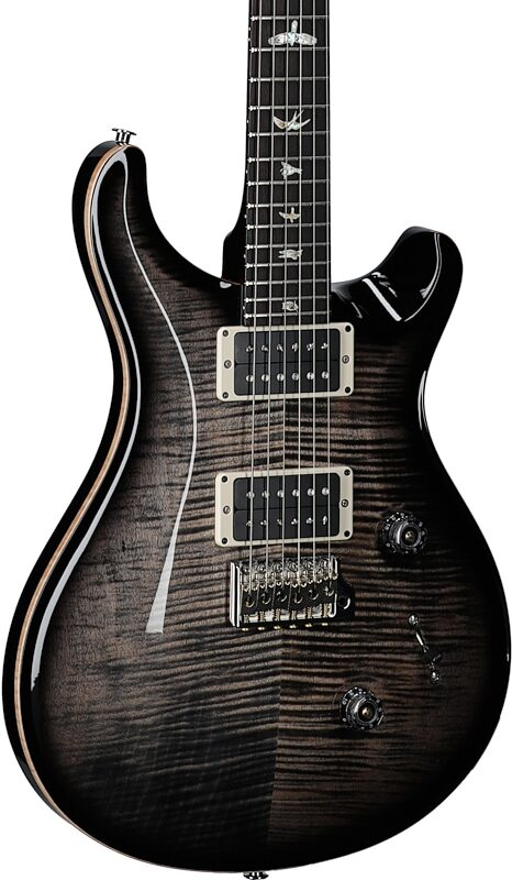 PRS Paul Reed Smith Custom 24 Gen III Electric Guitar (with Case), Charcoal Burst, Serial Number 0378056, Full Left Front
