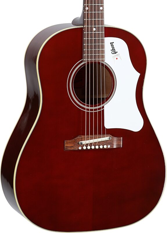 Gibson '60s J-45 Original Acoustic Guitar (with Case), Wine Red, Serial Number 23533028, Full Left Front