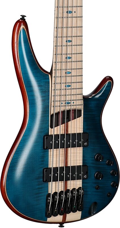 Ibanez Premium SR1426 Bass, 6-String (with Gig Bag), Caribbean Green, Serial Number 211P01231204232, Full Left Front